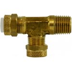 1/4 Poly Tube x 1/4 NPT(M) Run Tee