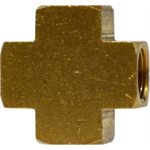 1/4 Female Cross, Heavy Forged Brass