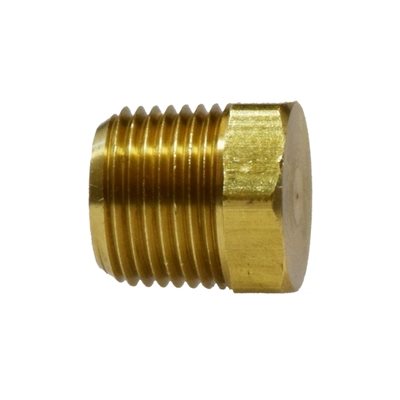 1/4 Solid Hex Head Plug, Brass