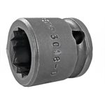 9/16'' 12 Point Short Socket, 3/8'' Square Drive