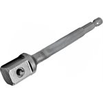 Adaptor, 1/4  Hex Dr X 1/2  Male Sq., 4in OAL