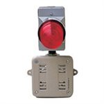 Remote Audible Alarm/Strobe-120Vac Wall/Ceiling Mount-No Cable-Conduit Mt.
